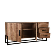 Dressoir Bolivia Rough Mangohout - 184x40x85 cm-Dressoirs-LABEL51