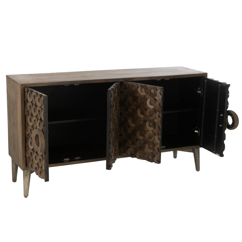 Dressoir Bruin Mdf 45x152 cm-Dressoirs-J-Line