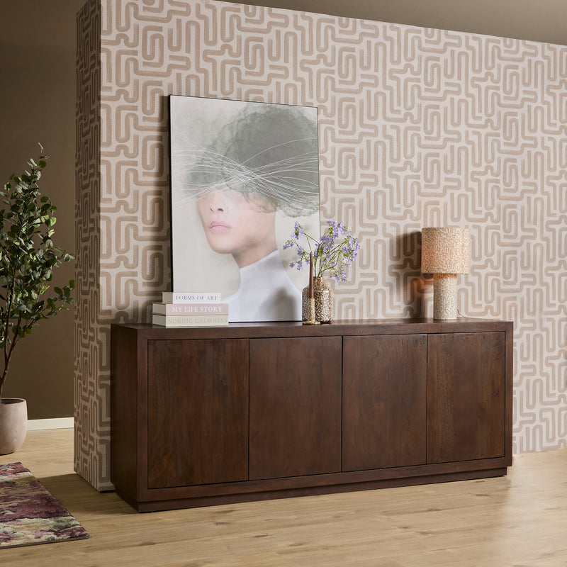 Dressoir Brussel Bruin 200 cm 200x45x80 cm-Dressoirs-Starfurn