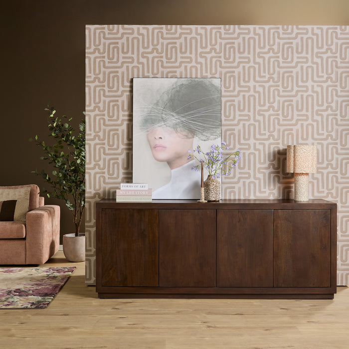Dressoir Brussel Bruin 200 cm 200x45x80 cm-Dressoirs-Starfurn