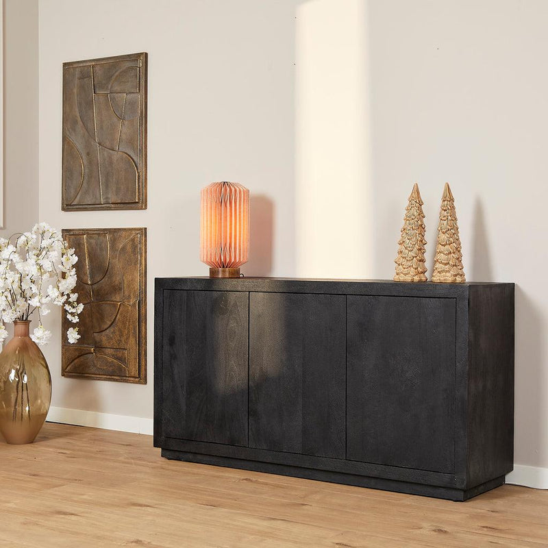 Dressoir Brussel Zwart 3 deurs 150 cm 150x45x80 cm-Dressoirs-Starfurn