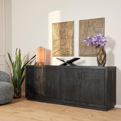Dressoir Brussel Zwart 4 deurs 200 cm 200x45x80 cm-Dressoirs-Starfurn