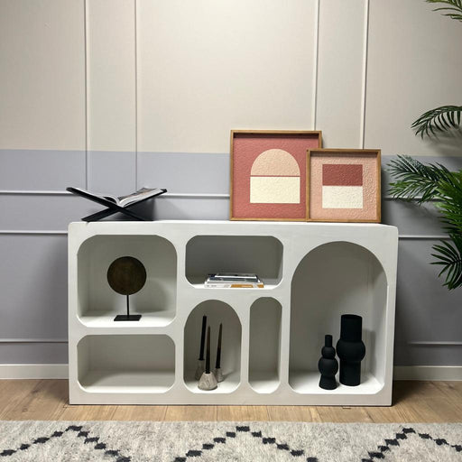 Dressoir Caya Wit Mangohout 160x33 cm-Dressoirs-Starfurn