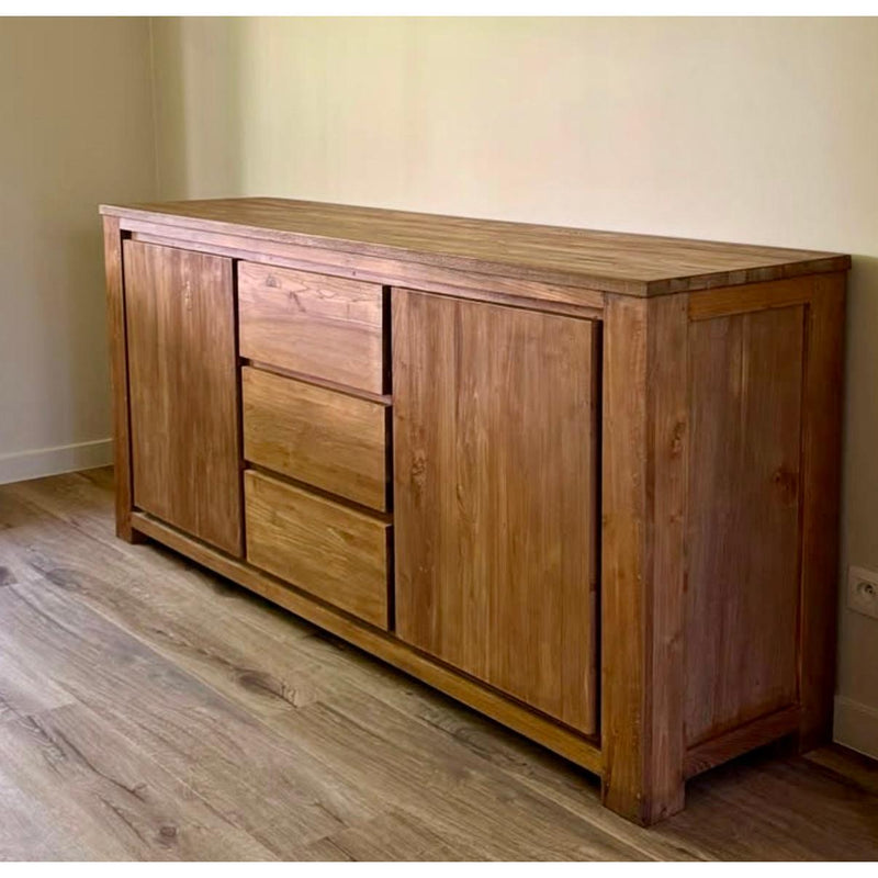 Dressoir DK Lierop Teakhout Naturel hout 200x50x90 cm-Dressoirs-Livingfurn