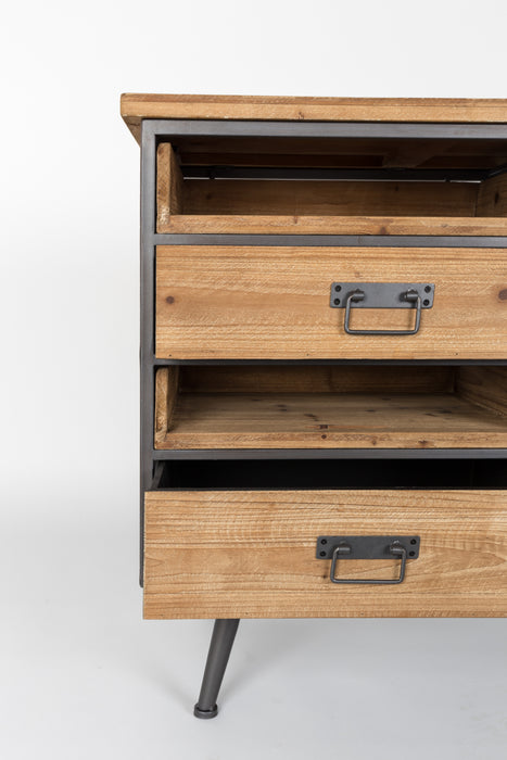 Dressoir Damian Fir hout, Metaal Multicolour 40x113 cm-Dressoirs-Creating Home