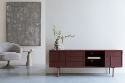 Dressoir Davis Metaal Rood 36x160 cm-Dressoirs-Creating Home
