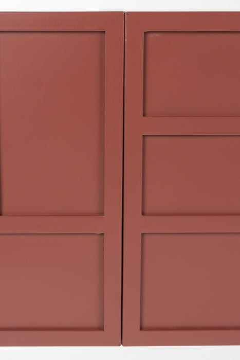 Dressoir Davis Metaal Rood 36x160 cm-Dressoirs-Creating Home