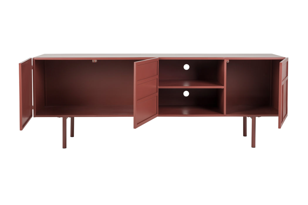 Dressoir Davis Metaal Rood 36x160 cm-Dressoirs-Creating Home