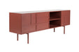 Dressoir Davis Metaal Rood 36x160 cm-Dressoirs-Creating Home