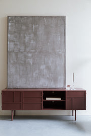 Dressoir Davis Metaal Rood 36x160 cm-Dressoirs-Creating Home