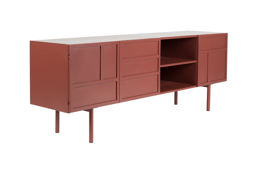 Dressoir Davis Metaal Rood 36x160 cm-Dressoirs-Creating Home