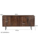 Dressoir Elan Mangohout Bruin 40x180x82 cm-Dressoirs-Livingfurn