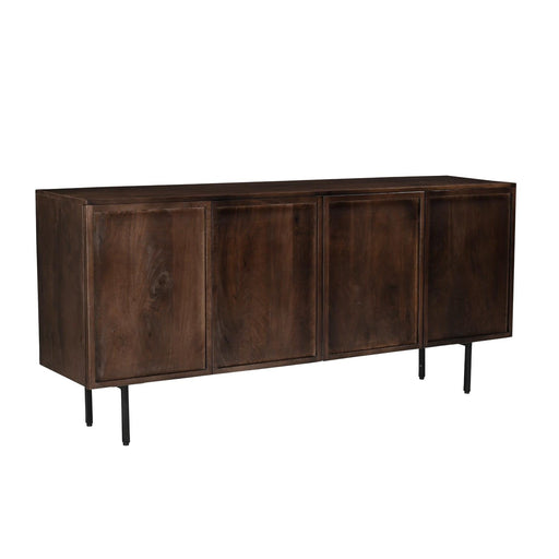 Dressoir Elan Mangohout Bruin 40x180x82 cm-Dressoirs-Livingfurn