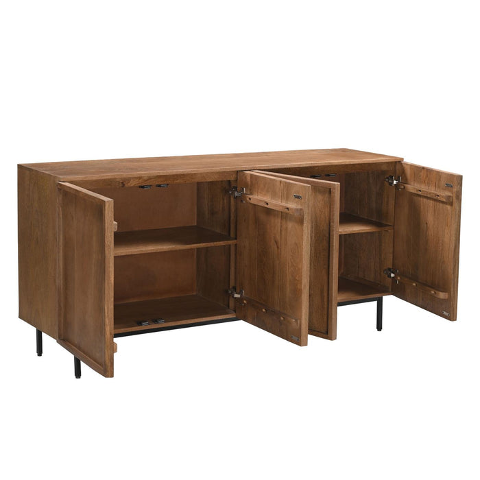 Dressoir Elan Mangohout Naturel hout 40x180x82 cm-Livingfurn