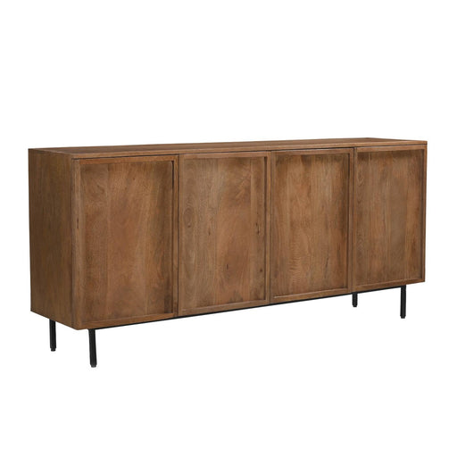 Dressoir Elan Mangohout Naturel hout 40x180x82 cm-Dressoirs-Livingfurn