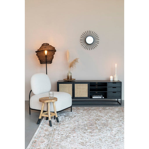 Dressoir Guuji Essenfineer, Metaal Zwart 150x38 cm-Dressoirs-Creating Home