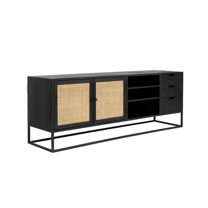 Dressoir Guuji Essenfineer, Metaal Zwart 150x38 cm-Dressoirs-Creating Home