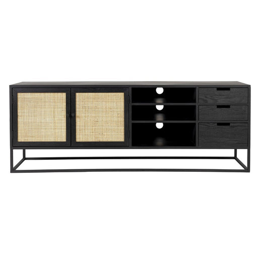 Dressoir Guuji Essenfineer, Metaal Zwart 150x38 cm-Dressoirs-Creating Home