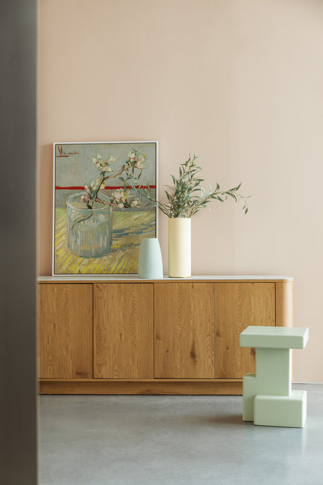 Dressoir High Almira Hout Naturel 40x180 cm-Dressoirs-Creating Home