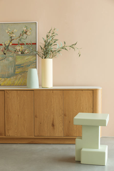 Dressoir High Almira Hout Naturel 40x180 cm-Dressoirs-Creating Home