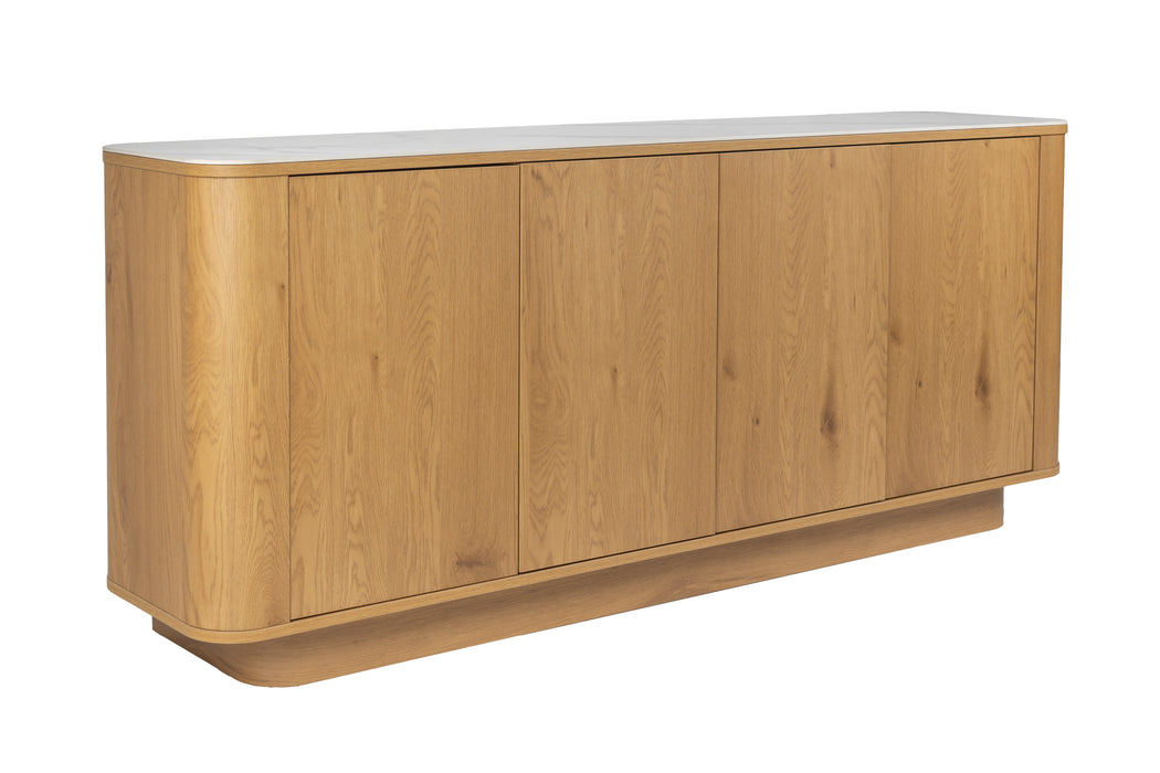 Dressoir High Almira Hout Naturel 40x180 cm-Dressoirs-Creating Home