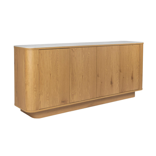 Dressoir High Almira Hout Naturel 40x180 cm-Dressoirs-Creating Home