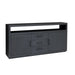 Dressoir Jaxx Mangohout Zwart 180x40x85 cm-Dressoirs-Livingfurn