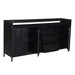 Dressoir Kala Open Mangohout Zwart 180x40x85 cm-Dressoirs-Livingfurn