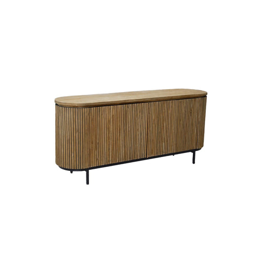Dressoir Lausanne Teakhout Naturel hout 43x180x80 cm-Dressoirs-Livingfurn