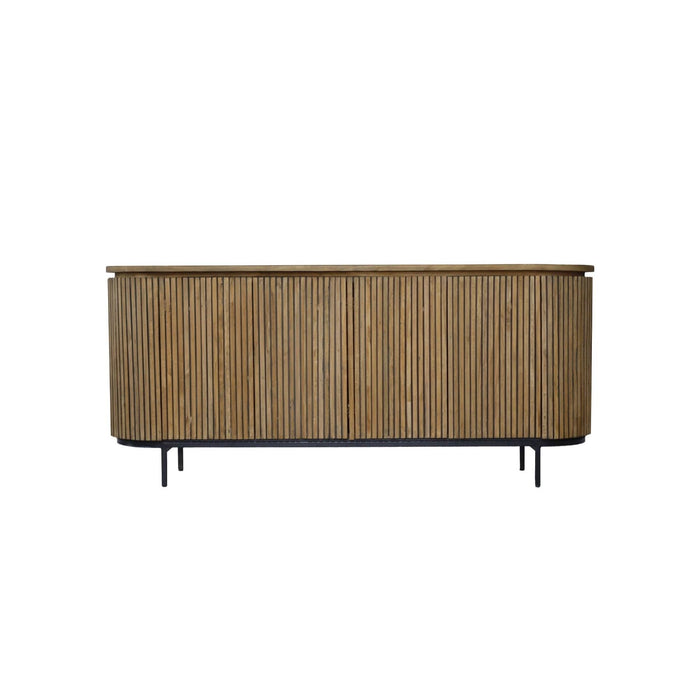 Dressoir Lausanne Teakhout Naturel hout 43x180x80 cm-Dressoirs-Livingfurn