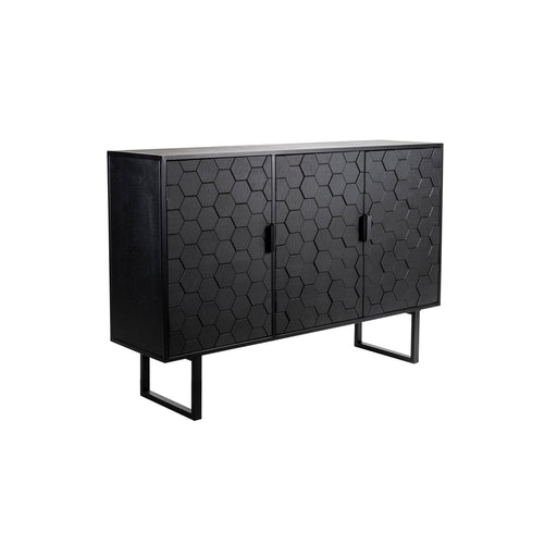 Dressoir Linc High Fir hout, Metaal Zwart 36x135 cm-Dressoirs-Creating Home