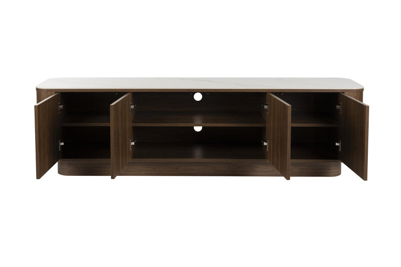 Dressoir Low Almira Hout Bruin 40x180 cm-Dressoirs-Creating Home
