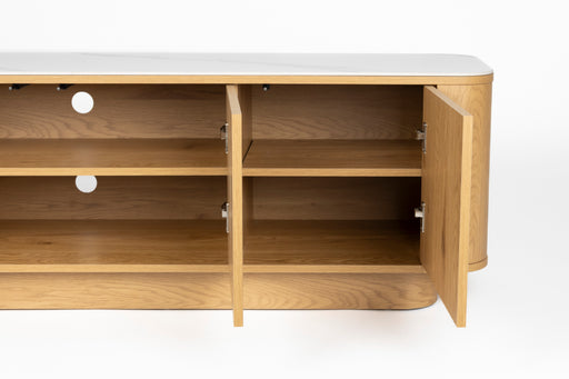 Dressoir Low Almira Hout Naturel 40x180 cm-Dressoirs-Creating Home