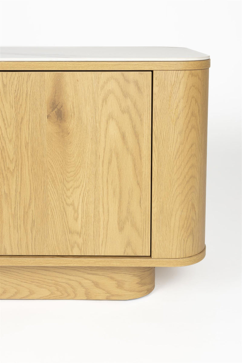 Dressoir Low Almira Hout Naturel 40x180 cm-Dressoirs-Creating Home