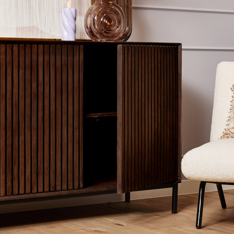 Dressoir Madison Bruin 165 cm 165x45x55 cm-Dressoirs-Starfurn