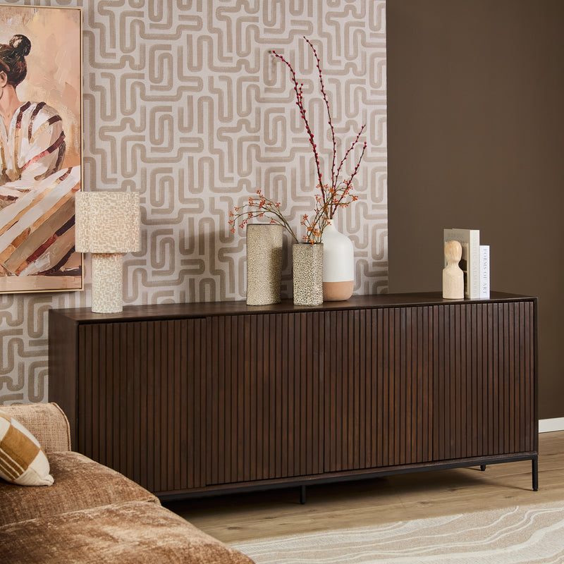 Dressoir Madison Bruin 210 cm 210x45x85 cm-Dressoirs-Starfurn