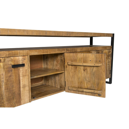 Dressoir Nairobi Mangohout Naturel hout 210x45x80 cm-Dressoirs-Livingfurn