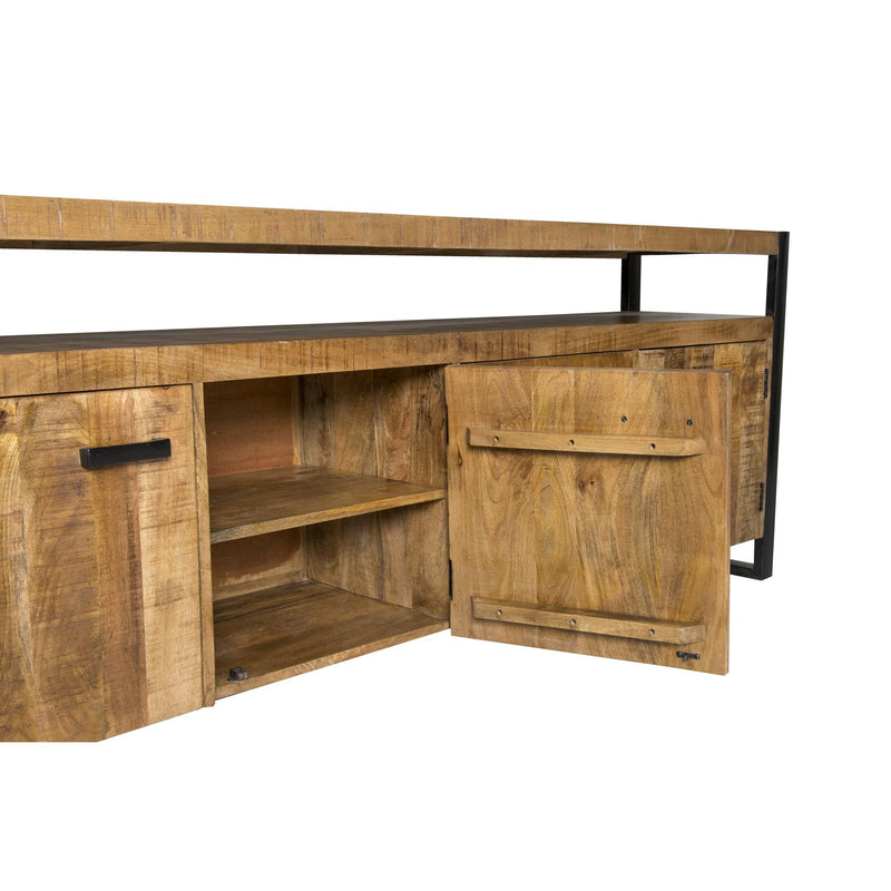 Dressoir Nairobi Mangohout Naturel hout 210x45x80 cm-Dressoirs-Livingfurn