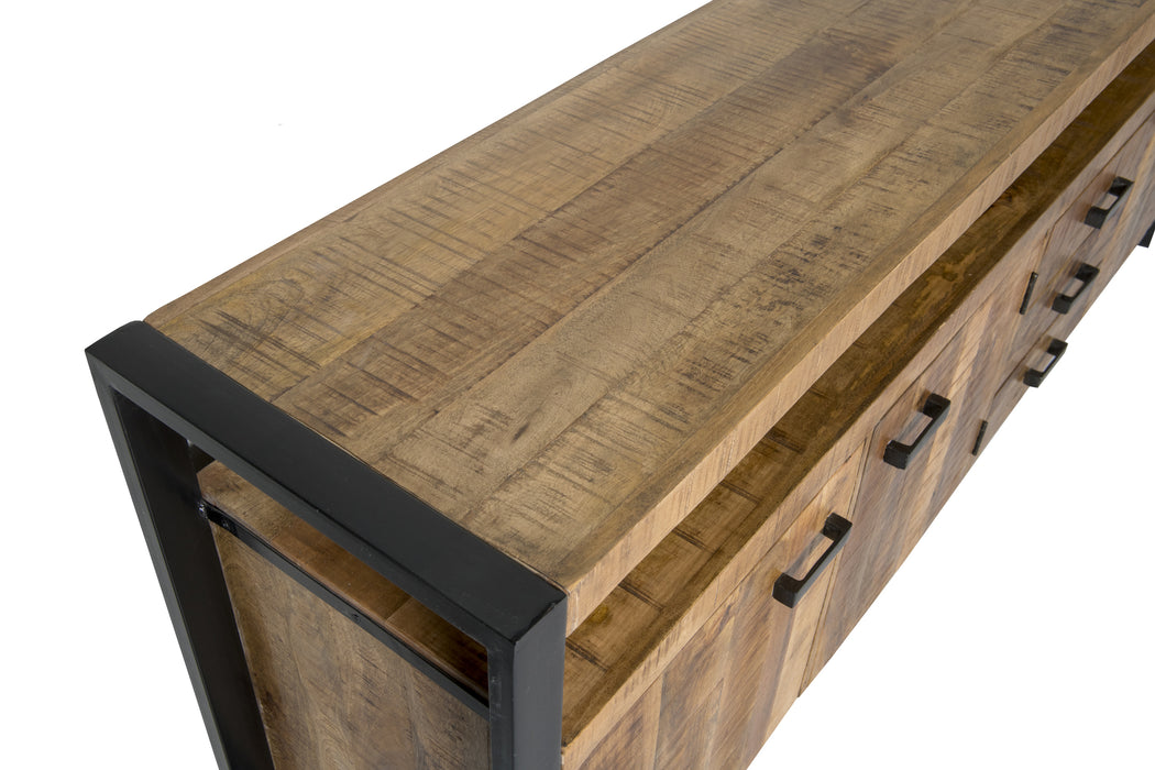 Dressoir Nairobi Mangohout Naturel hout 210x45x80 cm-Livingfurn