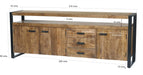 Dressoir Nairobi Mangohout Naturel hout 210x45x80 cm-Livingfurn