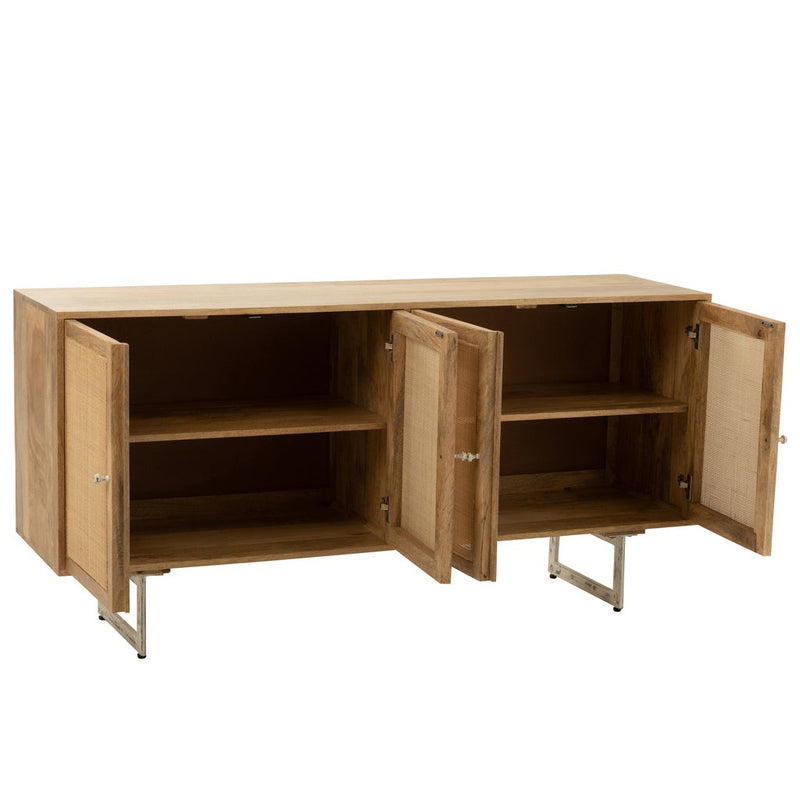 Dressoir Naturel Mangohout hout 45x170 cm-Dressoirs-J-Line