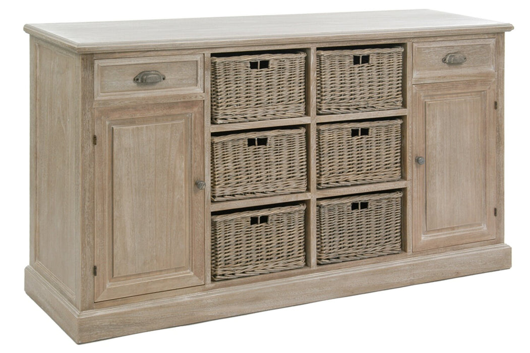 Dressoir Naturel ijzer 40x158 cm-Opbergdozen en manden-J-Line