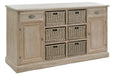 Dressoir Naturel ijzer 40x158 cm-Opbergdozen en manden-J-Line