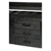 Dressoir Norris Mangohout Zwart 43x210x80 cm-Dressoirs-Livingfurn