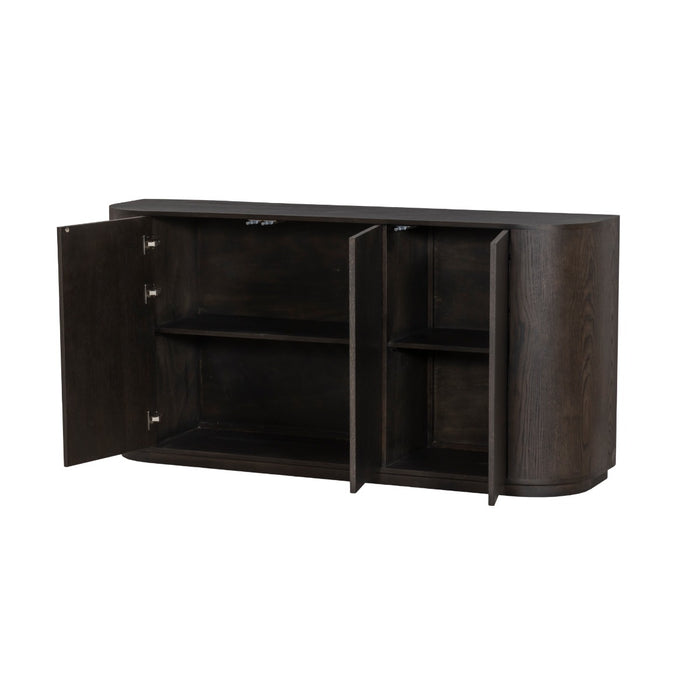 Dressoir Novero Eikenhout fineer Bruin 170x45x80 cm-Dressoirs-Livingfurn