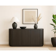 Dressoir Novero Eikenhout fineer Bruin 170x45x80 cm-Dressoirs-Livingfurn