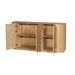 Dressoir Novero Eikenhout fineer Naturel hout 170x45x80 cm-Dressoirs-Livingfurn