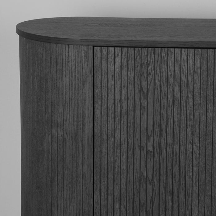 Dressoir Oliva Zwart Eiken 220 cm 220x47x85 cm-Dressoirs-LABEL51