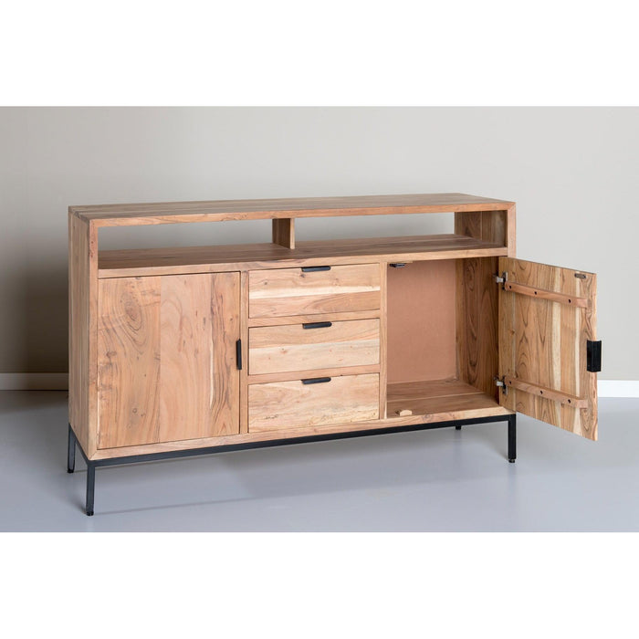 Dressoir Oslo Acasia Acaciahout Naturel hout 140x40x85 cm-Dressoirs-Livingfurn
