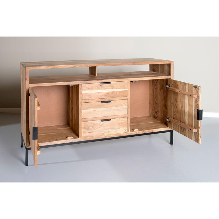 Dressoir Oslo Acasia Acaciahout Naturel hout 140x40x85 cm-Dressoirs-Livingfurn
